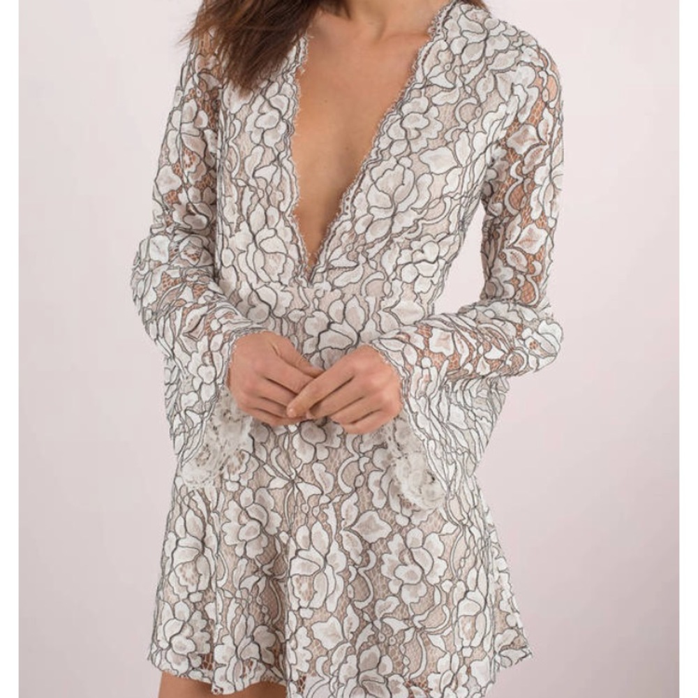 Long sleeve lace dress from Tobi